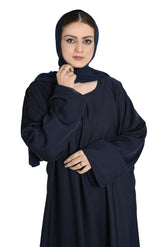 Classic Navy Blue Abaya with Hijab – Elegant Modest Wear for Women