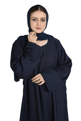 Classic Navy Blue Abaya with Hijab – Elegant Modest Wear for Women
