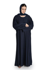 Classic Navy Blue Abaya with Hijab – Elegant Modest Wear for Women