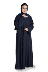 Classic Navy Blue Abaya with Hijab – Elegant Modest Wear for Women