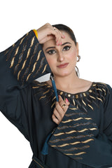 Zinc Embroidered Abaya with Tassel Details – Elegant Modest Wear